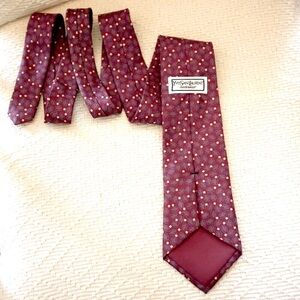 Yves Saint Laurent neckwear burgundy tie 100% silk
